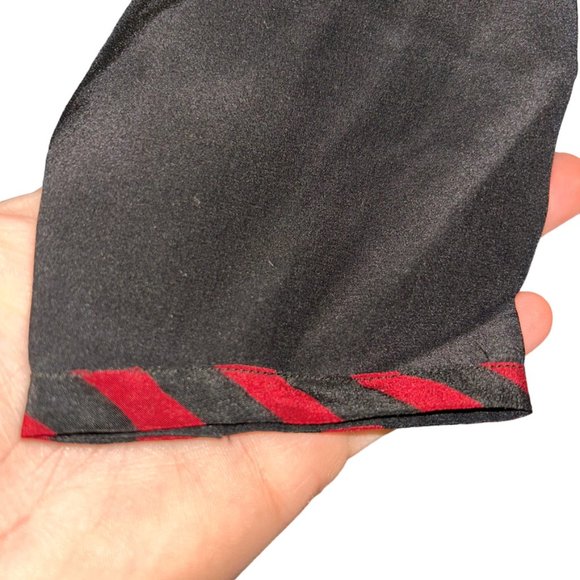 Vintage SILK black red detail Lace sequins front STUNNING Tunic top M - Picture 4 of 4